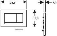 Ovládací tlačítko Geberit Sigma30 2-M bílá/lesklý chrom/bílá   115.883.KJ.1